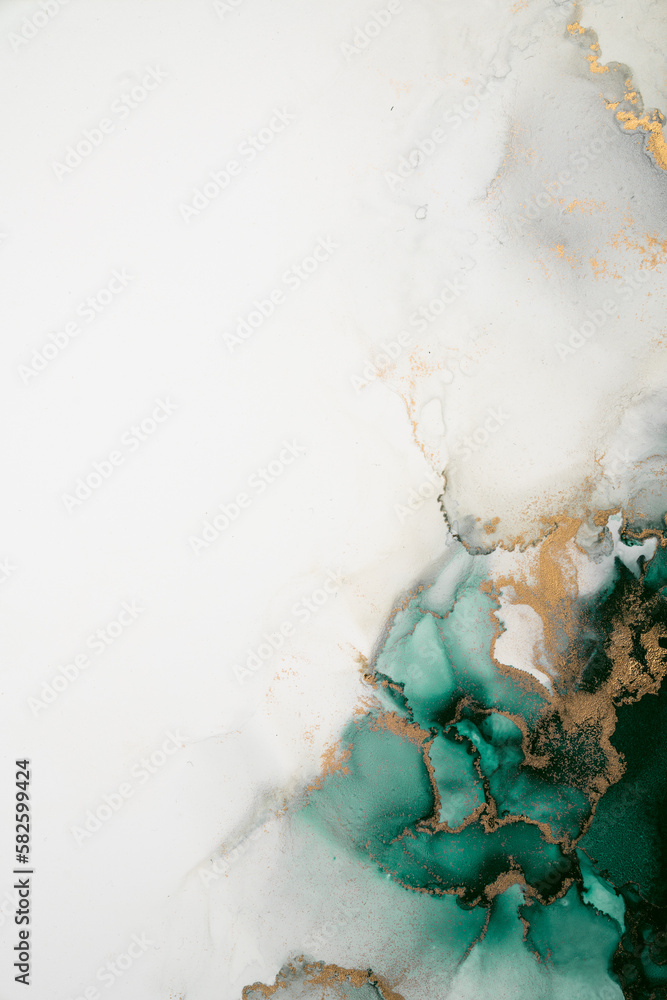 Poster marble ink abstract art from exquisite original painting for abstract background . painting was pain