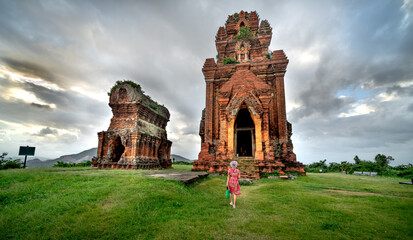 The Cham Towers (Thap Banh It) in Quy Nhon, Binh Dinh province, Vietnam
