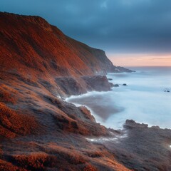 Obraz premium Mysterious realistic highly detailed coastal landscape That Inspires Wanderlust with depth k quality
