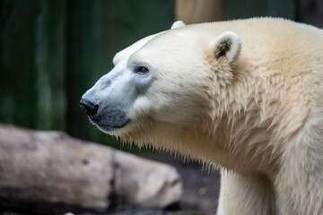 Fototapeta premium the polar bear Zoo of Washington. Generative AI