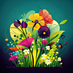 AI Generated Floral Design