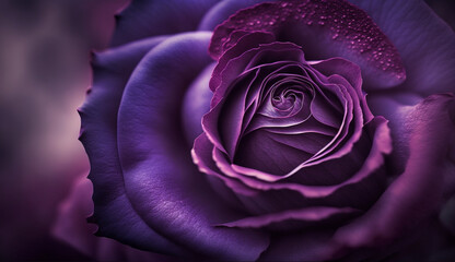 Freshness and elegance of purple flower blossom ,generative AI