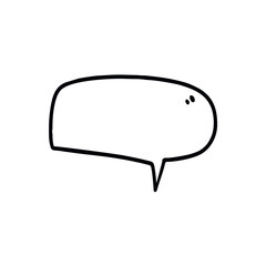 Vector Illustration of Hand drawn Bubble Chat in Doodle art style