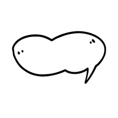 Vector Illustration of Hand drawn Bubble Chat in Doodle art style