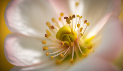 Obraz premium Close up of a single flower's petal beauty ,generative AI
