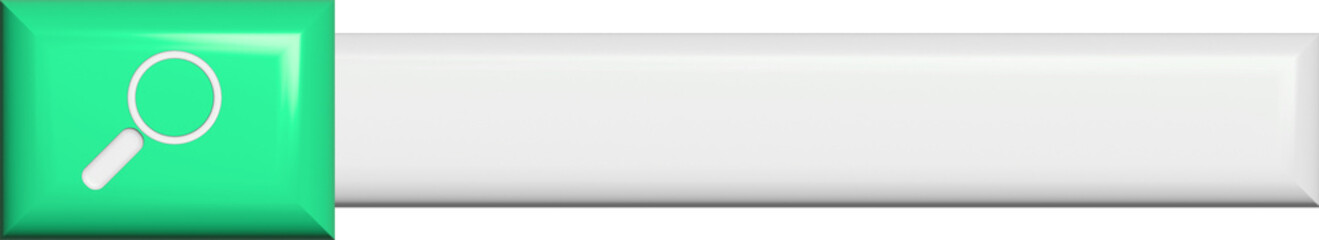 Button search icon 3d