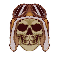 World war 2 army skull fighter pilot © semburats