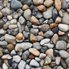 Fototapeta na wymiar Generative illustration of abstract background pebbles, top view.