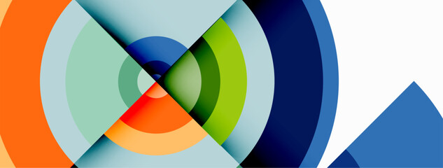 Fototapeta premium Circle trendy minimal geometric abstract background. Vector Illustration For Wallpaper, Banner, Background, Card, Book Illustration, landing page