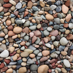 Generative illustration of abstract background pebbles, top view.