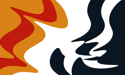 Obraz premium abstract background wavy orange and blue. Template design for social media, banner, card