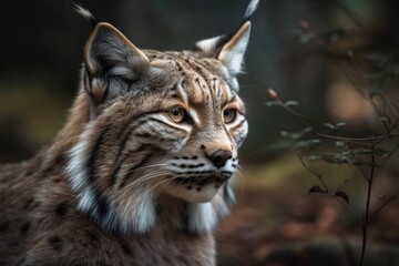 Lovely Adult Lynx. Generative AI