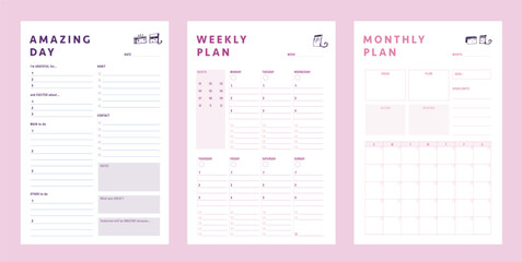 Weekly Daily Monthly Planner. (Sean and Sea)  