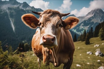 Bavaria's gorgeous farm has a cow. Generative AI
