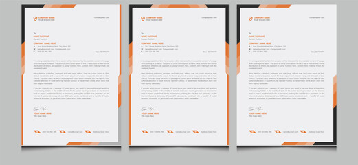 Abstract elegant simple clean editable creative minimalist modern professional company corporate identity official business style letterhead template design.