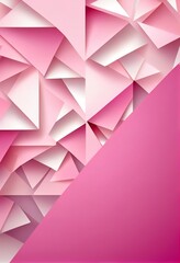Abstract pink and white geometric pattern - AI generated background wallpaper