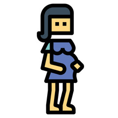 pregnant filled outline icon style