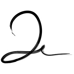 Abstract Brush Line Shapes