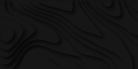 black satin background. abstract black background Illustration papercut style
