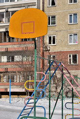 Fototapeta premium An empty children's playground on a spring day