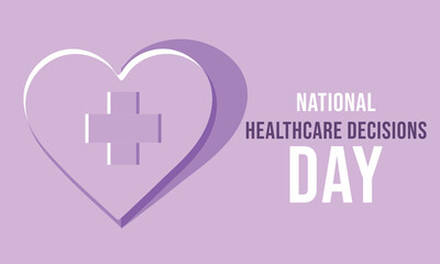 National healthcare decisions day. Template for background, banner, card, poster 