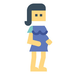 pregnant flat icon style