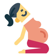 pregnant flat icon style