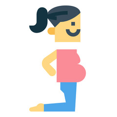 pregnant flat icon style