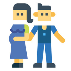 pregnant flat icon style