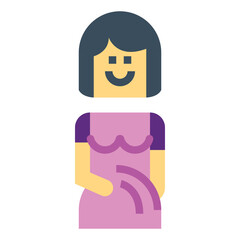 pregnant flat icon style