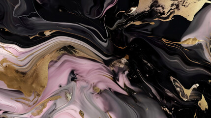 Obraz premium Swirls of marble or the ripples of agate. Liquid marble texture. Fluid art. abstract waves skin wall luxurious art ideas. Generative AI