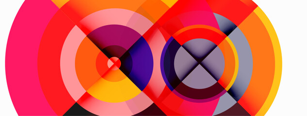 Obraz premium Circle trendy minimal geometric abstract background. Vector Illustration For Wallpaper, Banner, Background, Card, Book Illustration, landing page