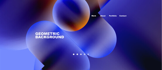 Round shapes and circles with liquid gradients