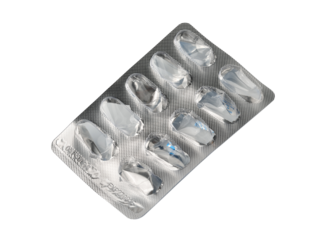 empty pill blister isolated on transparent png