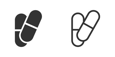 Drugs vector icons set