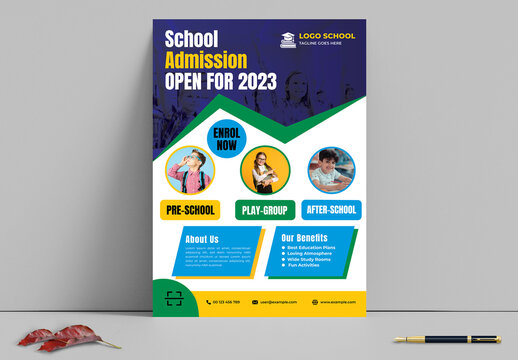 School Addmission 2023 Flyer Design