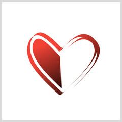 Love valentine icon red color, Vector Illustration for Icon, Symbol, Logo etc