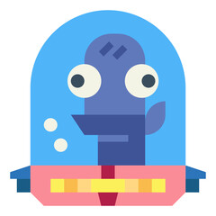 Obraz premium alien flat icon style