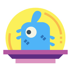 alien flat icon style