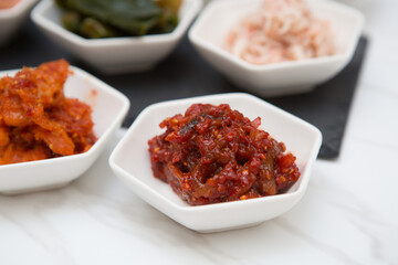 Korean traditional food, salted seafood