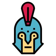 warrior filled outline icon style