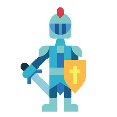 warrior flat icon style