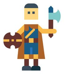warrior flat icon style