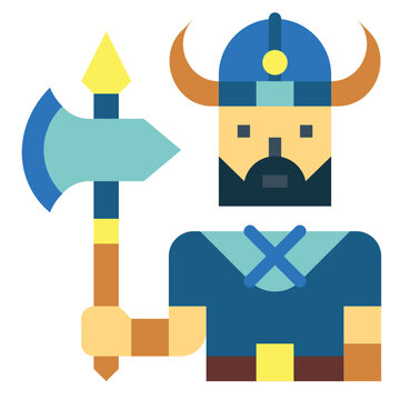 Warrior Flat Icon Style