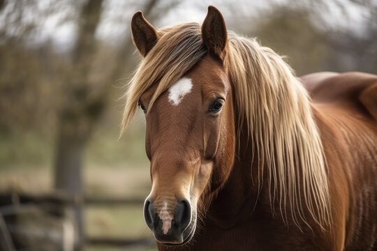 a picture of a brown horse. Generative AI