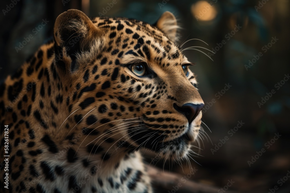 Poster leopard. generative ai