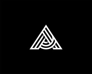 Creative letter A monogram line logo design concept. Initial symbol for corporate business identity. Alphabet vector element