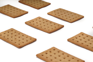 A stack of coffee flavored crackers
