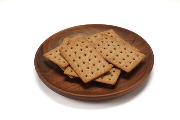 A stack of coffee flavored crackers