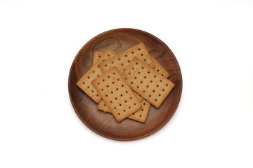 A stack of coffee flavored crackers